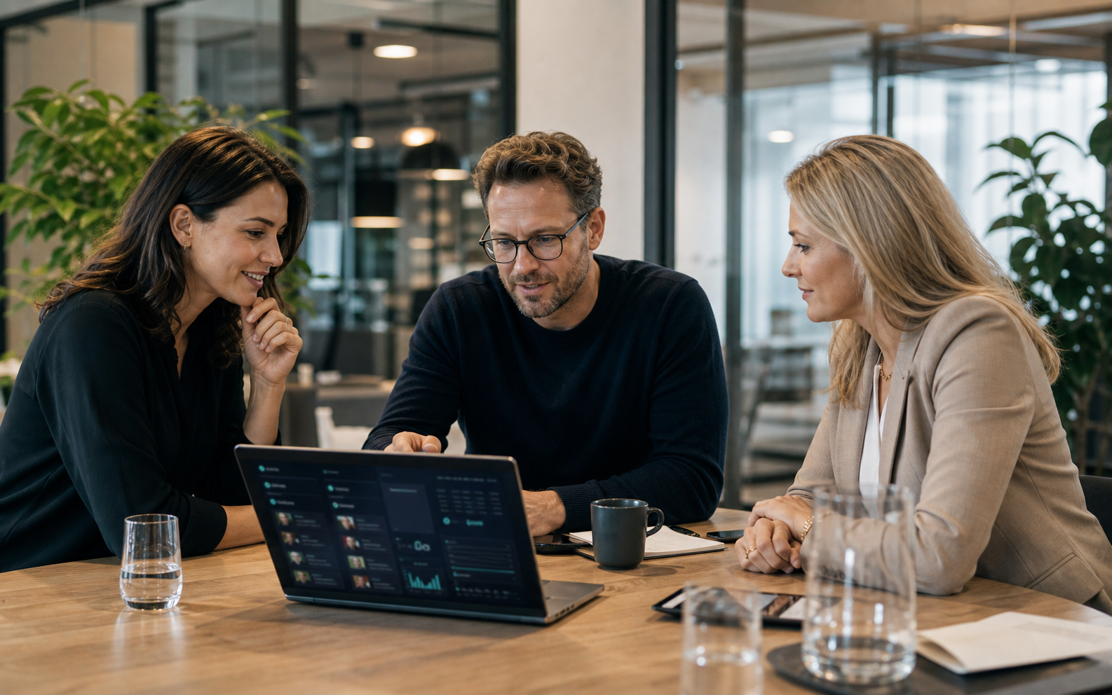 Customer team reviewing a consultant shortlist